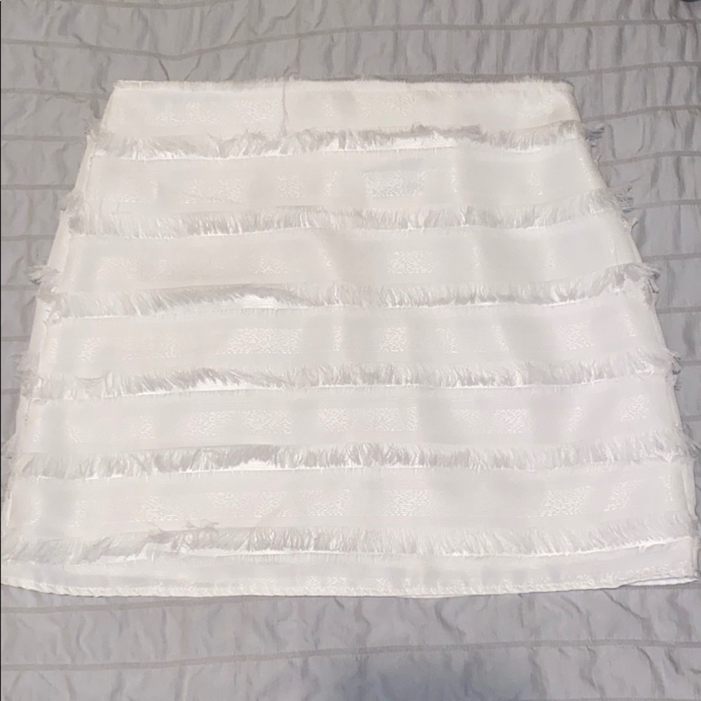 White ruffle skirt from copper closet
